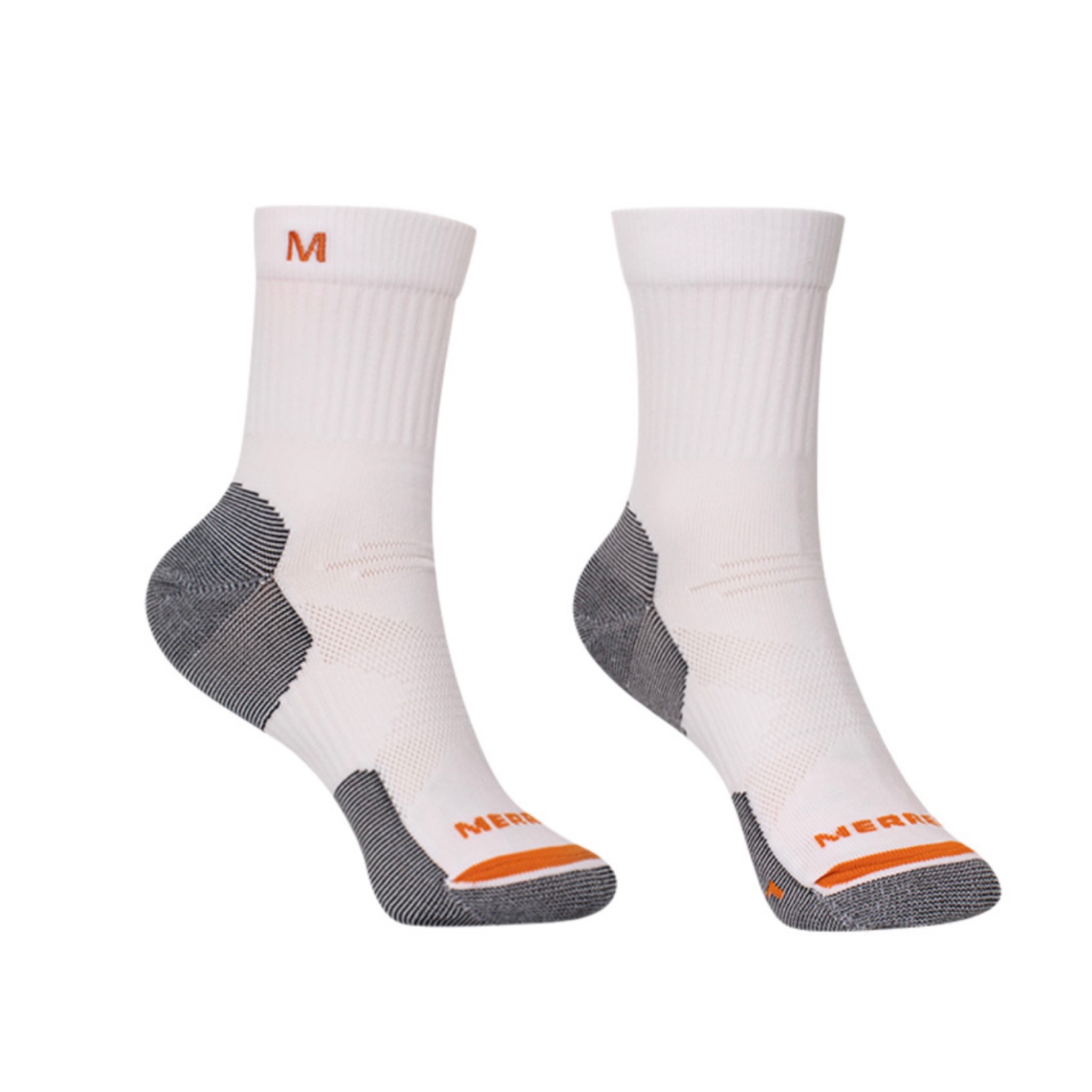 ถุงเท้าวิ่ง Merrell Trail Running Crew Socks ‘WHITE’ (M)