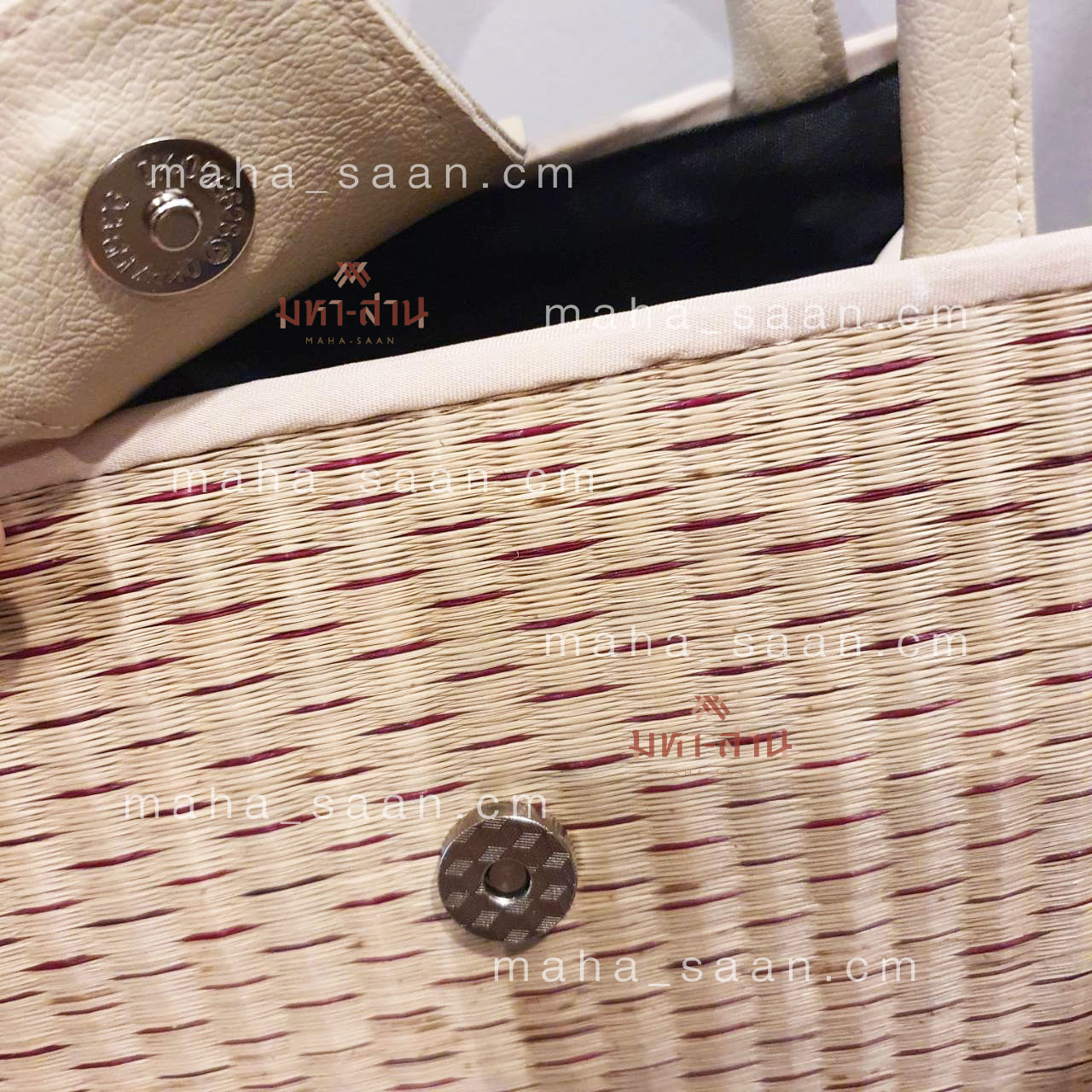 กระเป๋าเสื่อกกสาน ทรงถือคุณนาย งานแฮนด์เมด 🤍