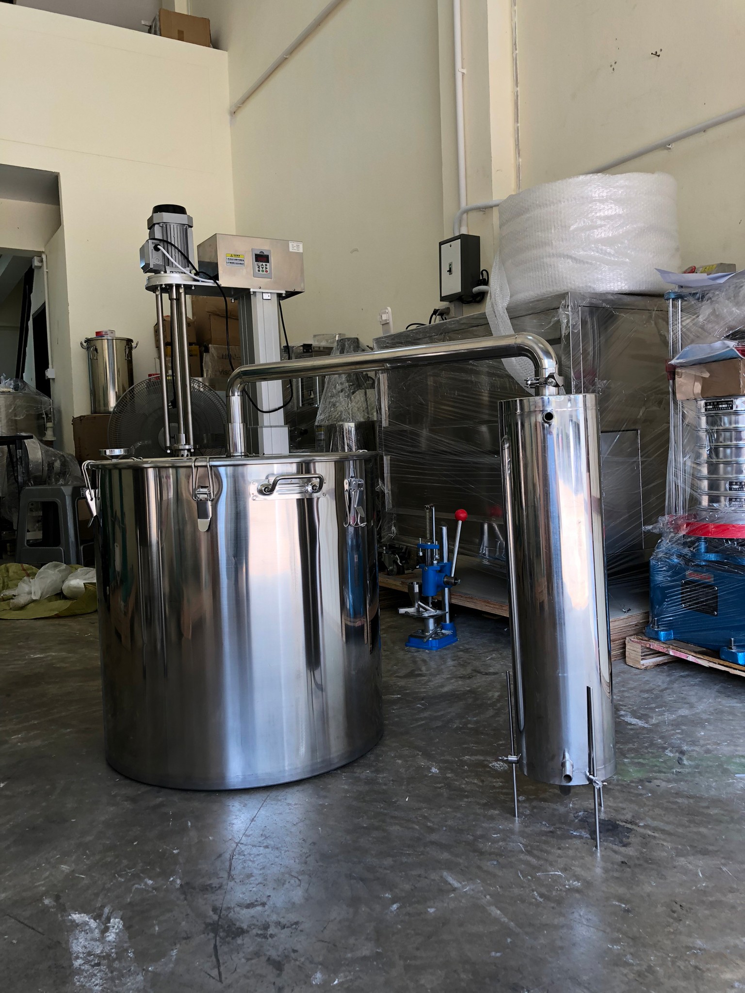 YANTAI-02 หม้อต้ม หม้อกลั่นน้ำ กลั่นไวน์ กลั่นน้ำมันหอมระเหย (ใช้กับเตาแม่เหล็กไฟฟ้าได้)