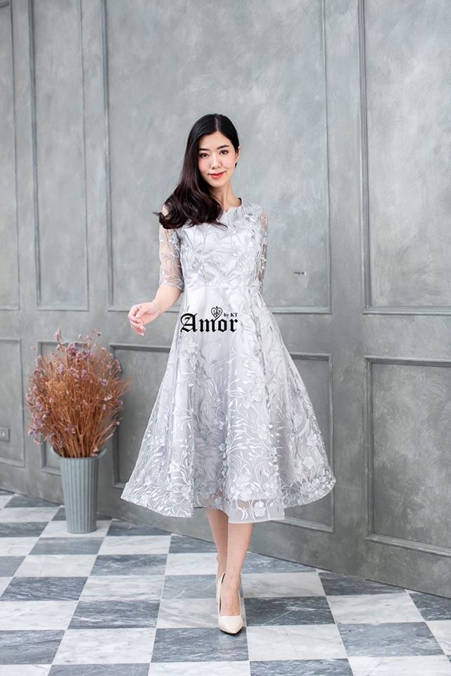 เดรสผ้าปักลายใหม่เนื้อผ้าเกรดดีpremiumสุดๆ Pattern/Cutting เป๊ะสวยมากค่ะ ใส่ออกงานดูไฮดูแพง