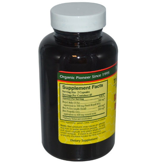 Y.S. Eco Bee Farms, Royal Jelly, Bee Pollen, Propolis, 90 Capsules