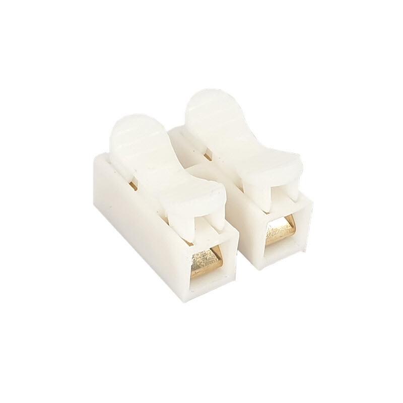 ขั้วต่อสายไฟแบบเร็ว ชนิดหนีบ 2 ช่องจำนวน 10 ตัว/แพค (CH-2 Quick Wiring Terminal Press Type) เต๋าต่อสายไฟ 2 ช่อง