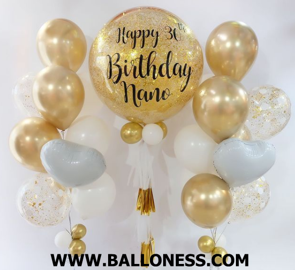 เซทลูกโป่งวันเกิดขนาด36นิ้ว + ช่อหัวใจ10ลูก 2ช่อ / Set Balloon 36" + 2bunch