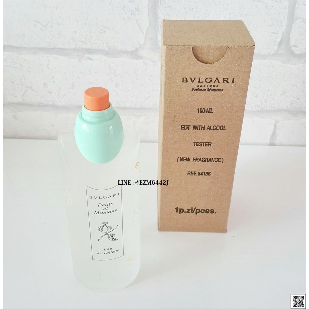 น้ำหอมแท้ BVLGARI PETITS MAMANS EDT EAU DE TOILETTE SPRAY BVLGARI กลิ่นแป้งเด็ก 100 ML TESTER BOX ของใหม่ ไม่มีฝา
