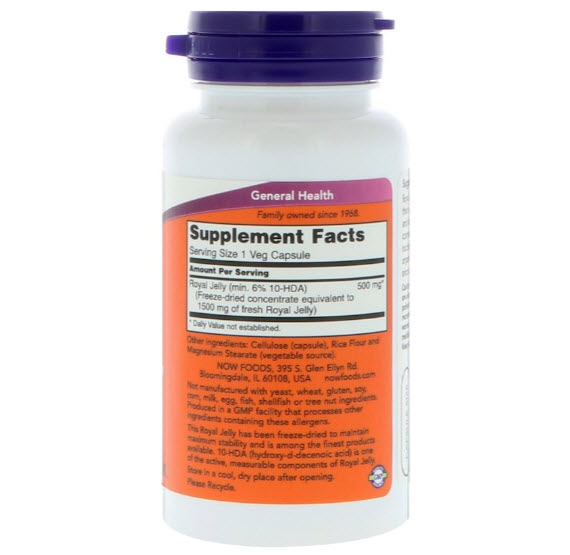 Now Foods, Royal Jelly 1500 mg, 60 Capsules