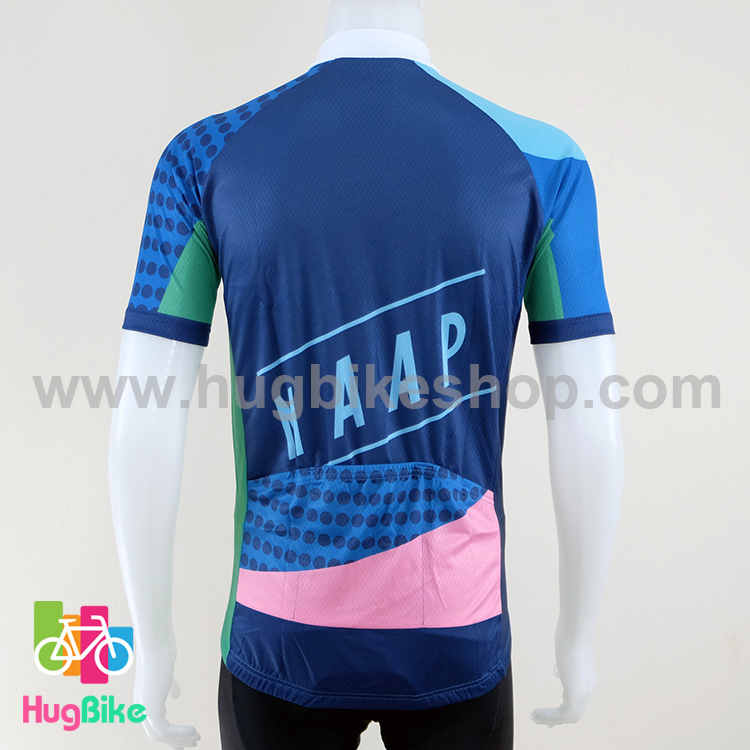 เสื้อจักรยานแขนสั้นทีม MAAP 16 (02) สีน้ำเงินฟ้าเขียว