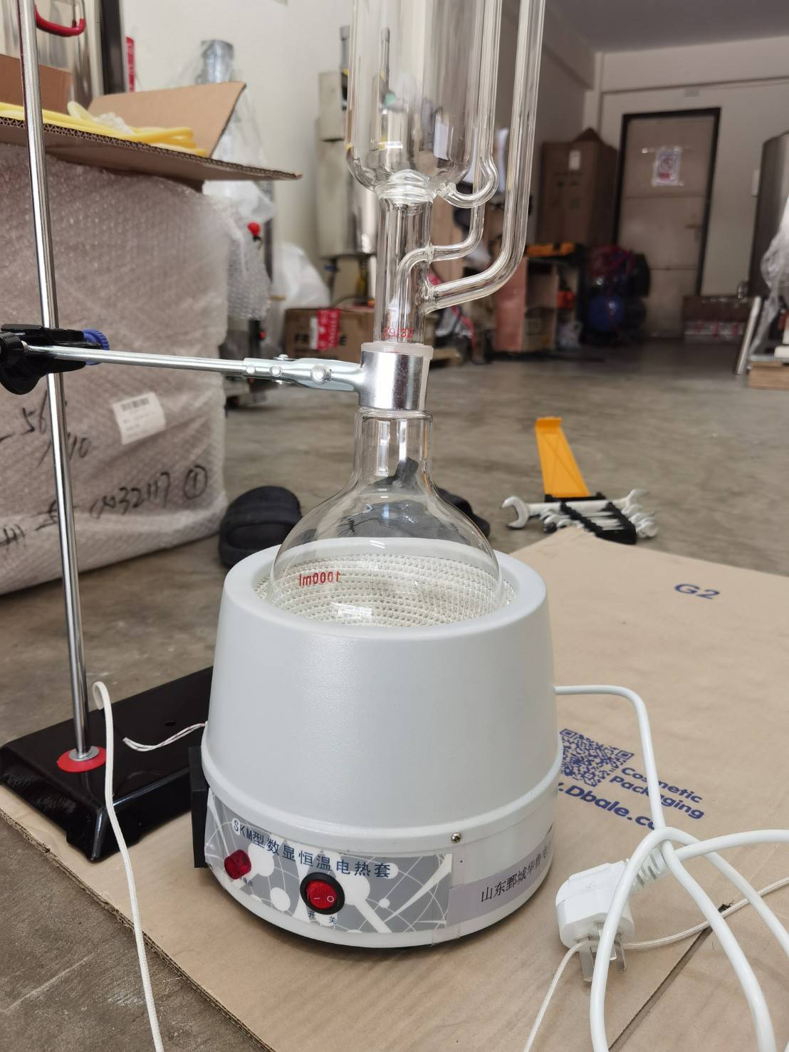 🌈HCH-01 เครื่องสกัดในห้องแล็บ สกัดน้ำมันหอมระเหย เครื่องกลั่นแก้ว เครื่องควบคุมความร้อนไฟฟ้า