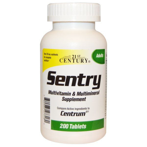 21st Century, Sentry, Multivitamin & Multimineral Supplement, 200 Tablets