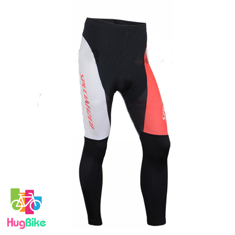 กางเกงจักรยานขายาวทีม Specialized 16 สีแดงดำขาว