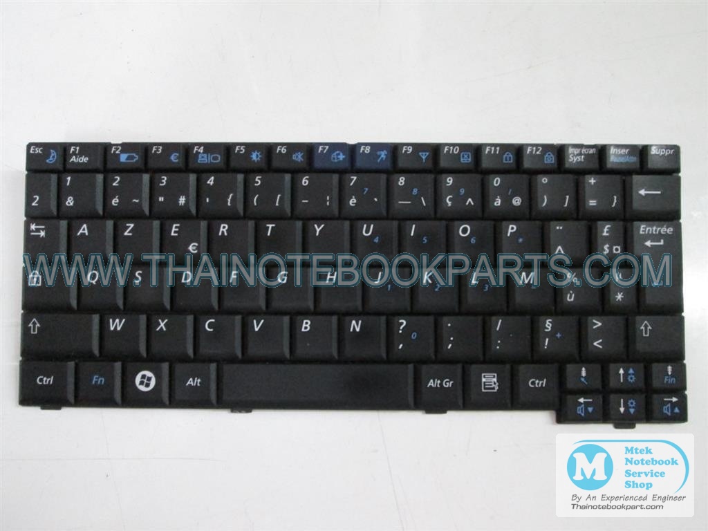 MT04391 คีย์บอร์ดโน๊ตบุ๊ค Samsung NC10 ND10 N110 N130 N140 N145 Notebook Keyboard (สีดำ สินค้ามือสอง แป้นพิมพ์ อังกฤษ) ราคาชิ้นละ 850.00 บาท 2