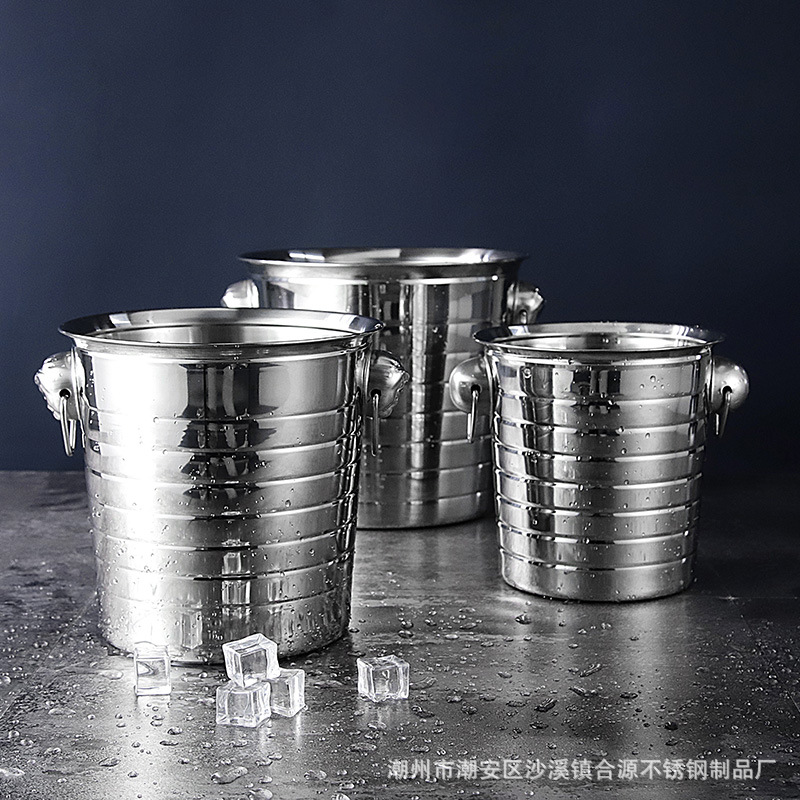 ถังน้ำแข็งสแตนเลสแบบหนา! เหมาะสำหรับร้านอาหาร บาร์ KTV หรือใช้ในบ้าน