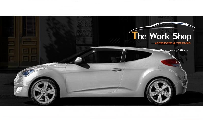 Smoke Door Visor for Veloster ( กันสาดสีดำ )