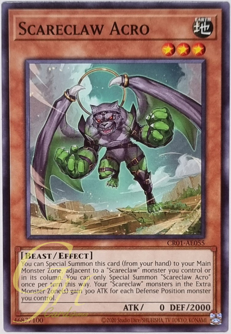 Yugioh [CR01-AE055] Scareclaw Acro (Common)