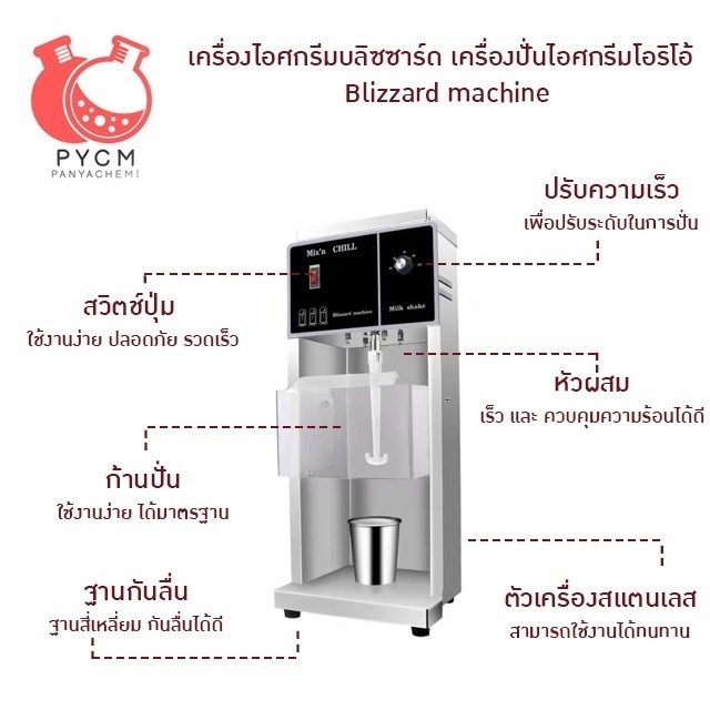 16691 BFX-1 เครื่องไอศกรีมบริซซาร์ด เครื่องปั่นไอศกรีมโฮริโอ Blizzard machine