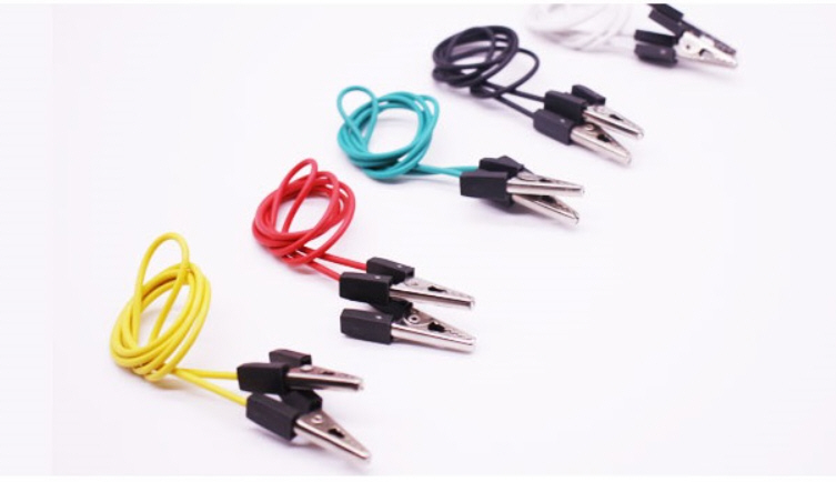 สายไฟหัวคลิปปากจระเข้ 5 เส้นยาว 40 ซม. สำหรับทดลองกับแผงMicro:bit