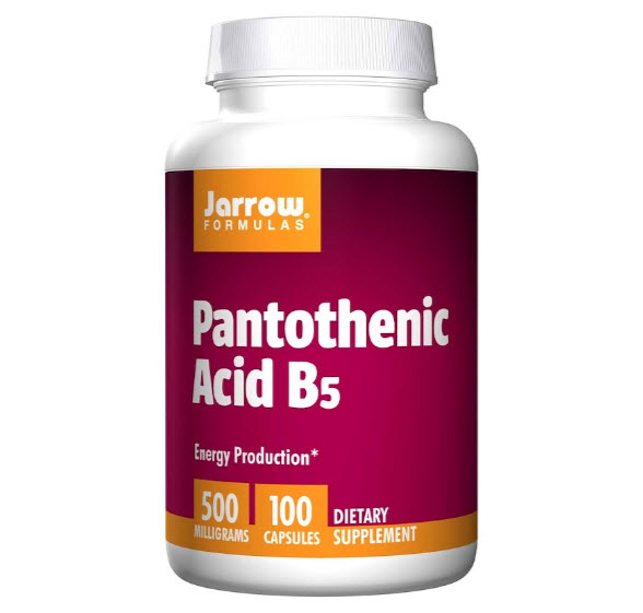 Jarrow Formulas, Pantothenic Acid B5, 500 mg, 100 Capsules