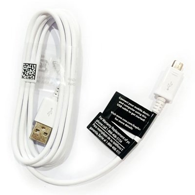 Samsung หัวชาร์จ 9V Fast Charging พร้อมสายชาร์จแบบหนา 1.5 เมตร (White) หัว Micro USB (รุ่น 2ov3w7V030)
