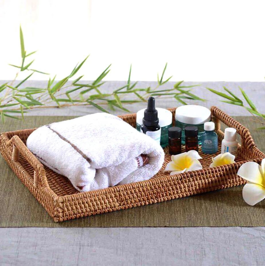 ถาดหวาย ถาดใส่อาหาร rattan tray🤎