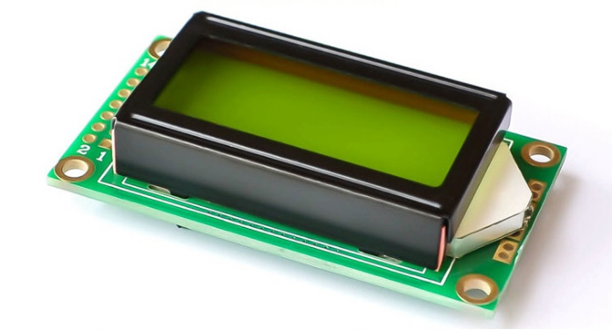 โมดูลแสดงผลจอ LCD 8 ตัวอักษร 2 บรรทัด มีไฟส่องหลัง