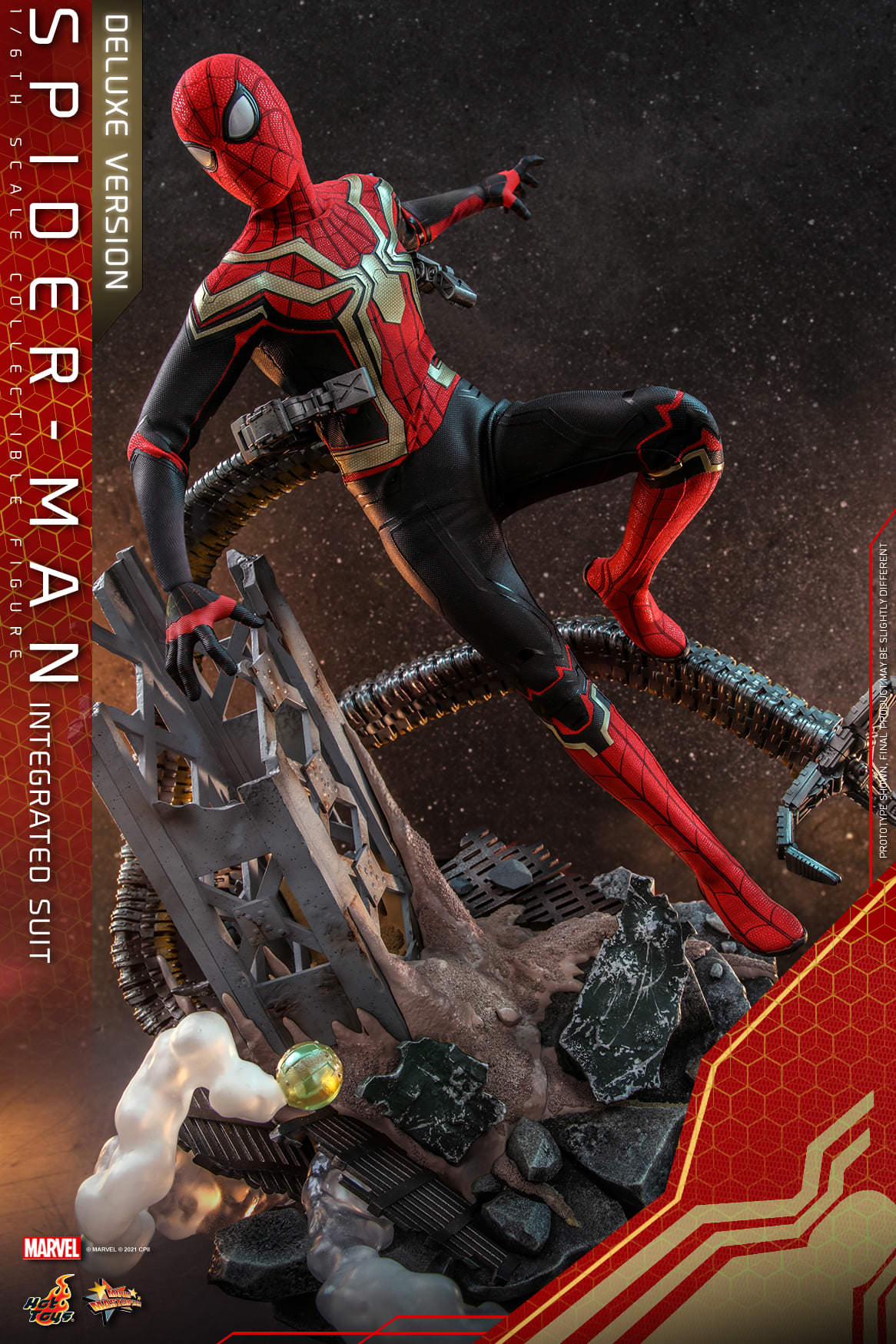 Hot Toys MMS624 1/6 Spider-Man: No Way Home - Spider-Man Integrated Suit (Deluxe Version)