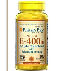 Puritan's Pride Vitamin E-with Selenium 400 IU/50 mcg Natural