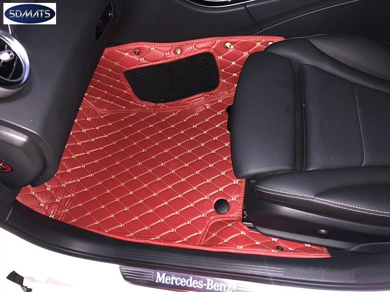 พรมปูพื้นรถยนต์MERCEDES-BENZ C300e W205 พรม6D VIP แบบหนาพิเศษ เต็มคัน (3ชิ้น)