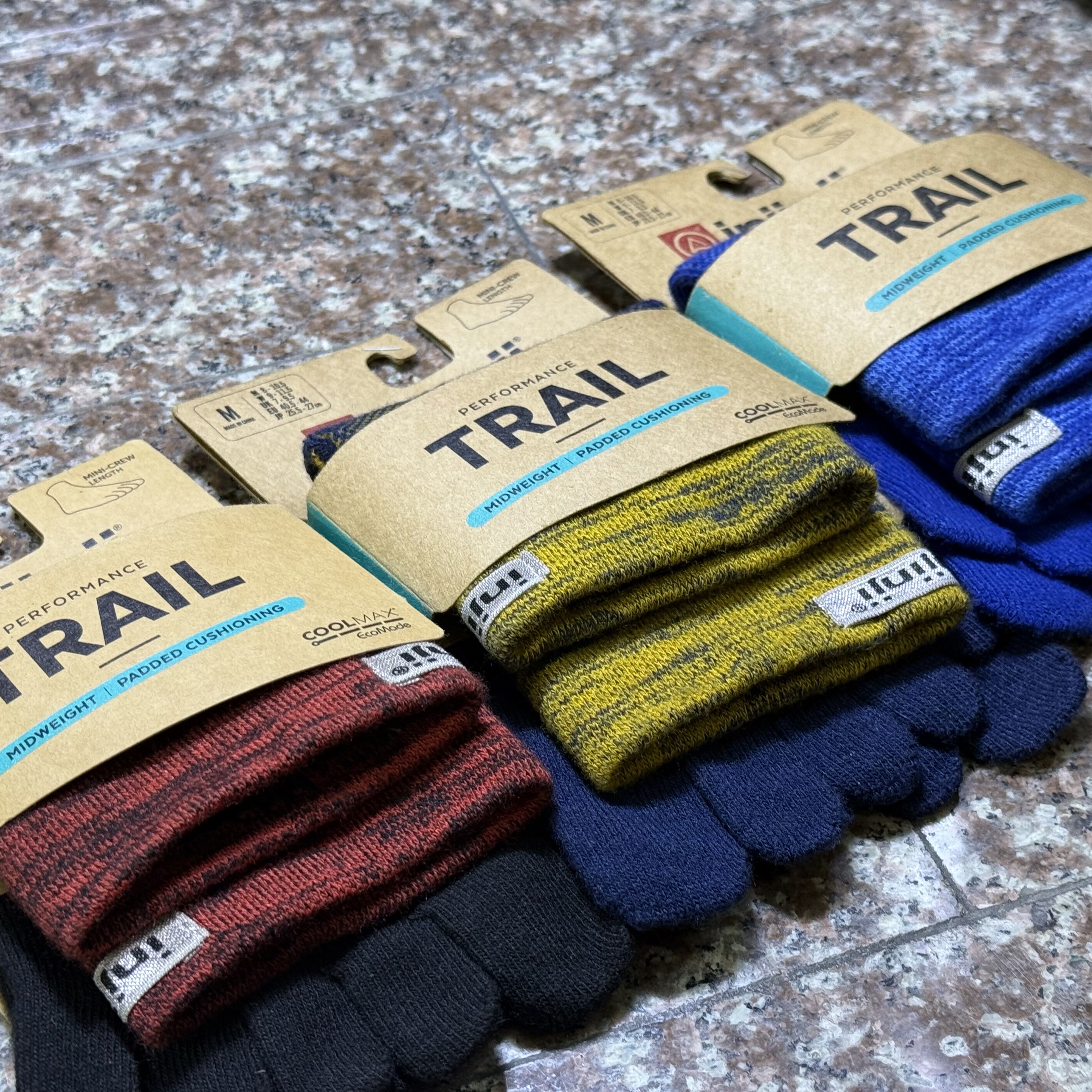 ถุงเท้าวิ่ง Injinji Trail Ankle Running Socks ‘3สี‘ (M)