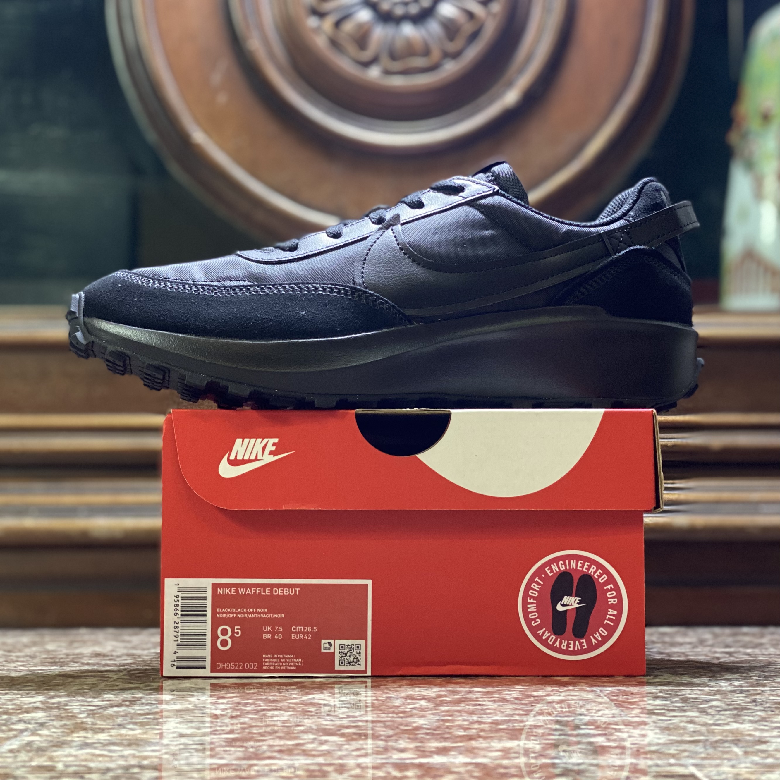 รองเท้า Nike Waffle Debut ‘TripleBlack’ (M8/9.5/10US)