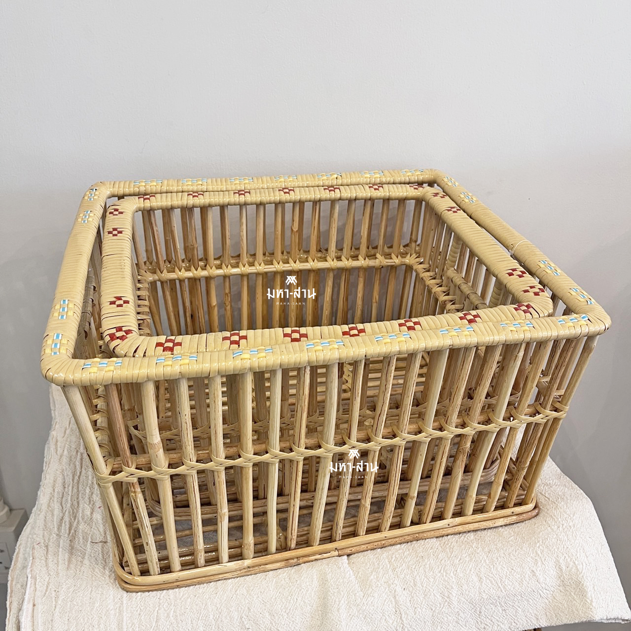ตะกร้าหวาย ตะกร้าใส่ของ ตะกร้ามินิมอล ตะกร้าสัตว์เลี้ยง ตะกร้าท้ายรถ ตะกร้าจักรยาน 🧺