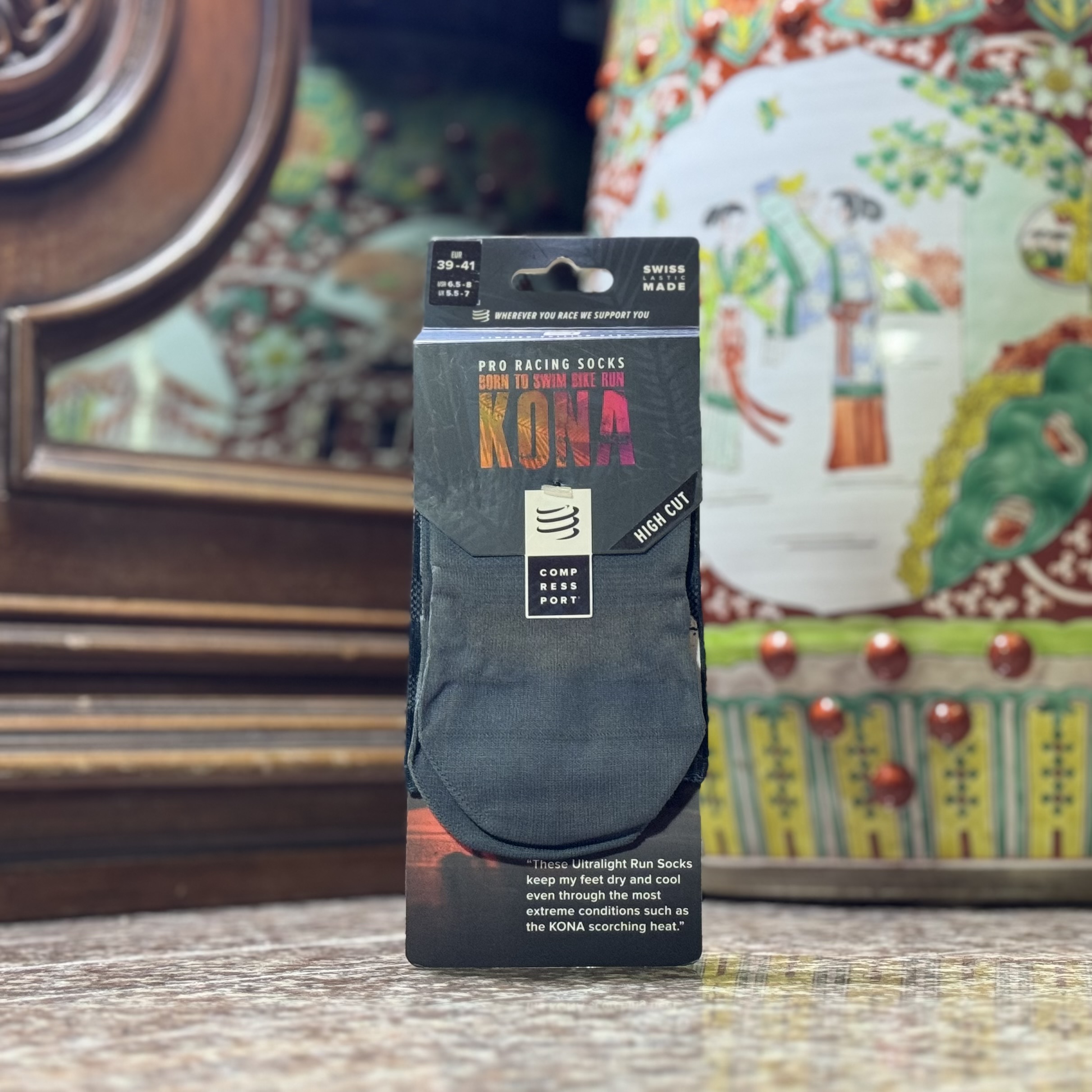 ถุงเท้าวิ่ง Compressport Pro Racing Socks Run High ‘LIMITED’ Kona (T1,T2,T4)