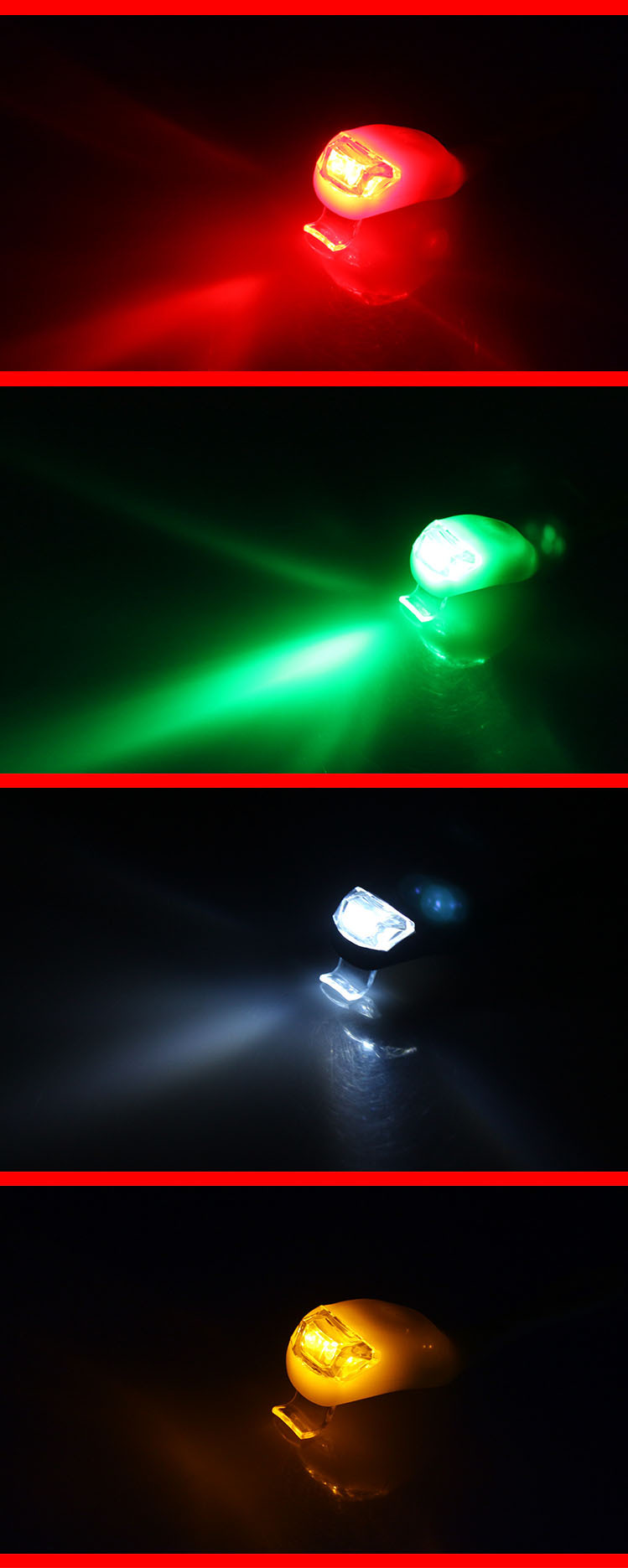 ไฟจักรยาน รุ่น ไฟซิลิโคนตากบ 2LED