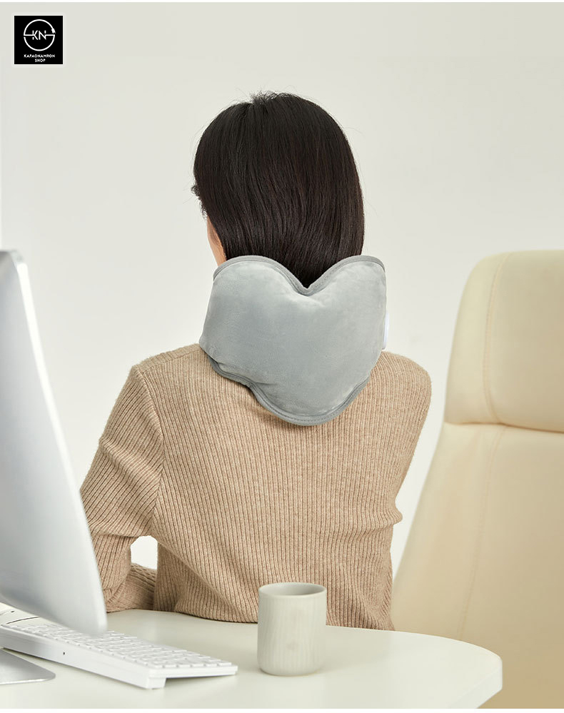 หมอนรองคอ บ่า ประคบร้อน ถุงน้ำร้อน ชาร์ทไฟฟ้า พร้อม สมุนไพร MOXA และ หินเจอร์เมเนียม สำหรับโรคออฟฟิศซินโดรม