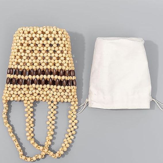 กระเป๋าลูกปัด ทรงถัง แบบบถือ แถมถุงซับ ⭐️