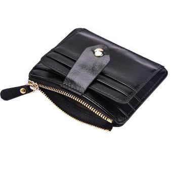 Men Blocking Short Leather Wallet Card Holder Purse With Coin Pocket - intl