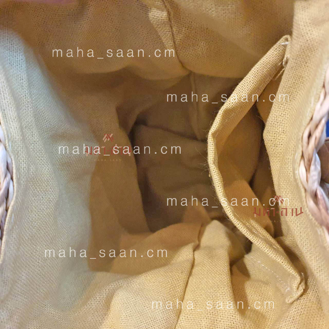 กระเป๋าผักตบชวา สาน ทรงจีบ คล้องแขน ไปคาเฟ่ ♦️