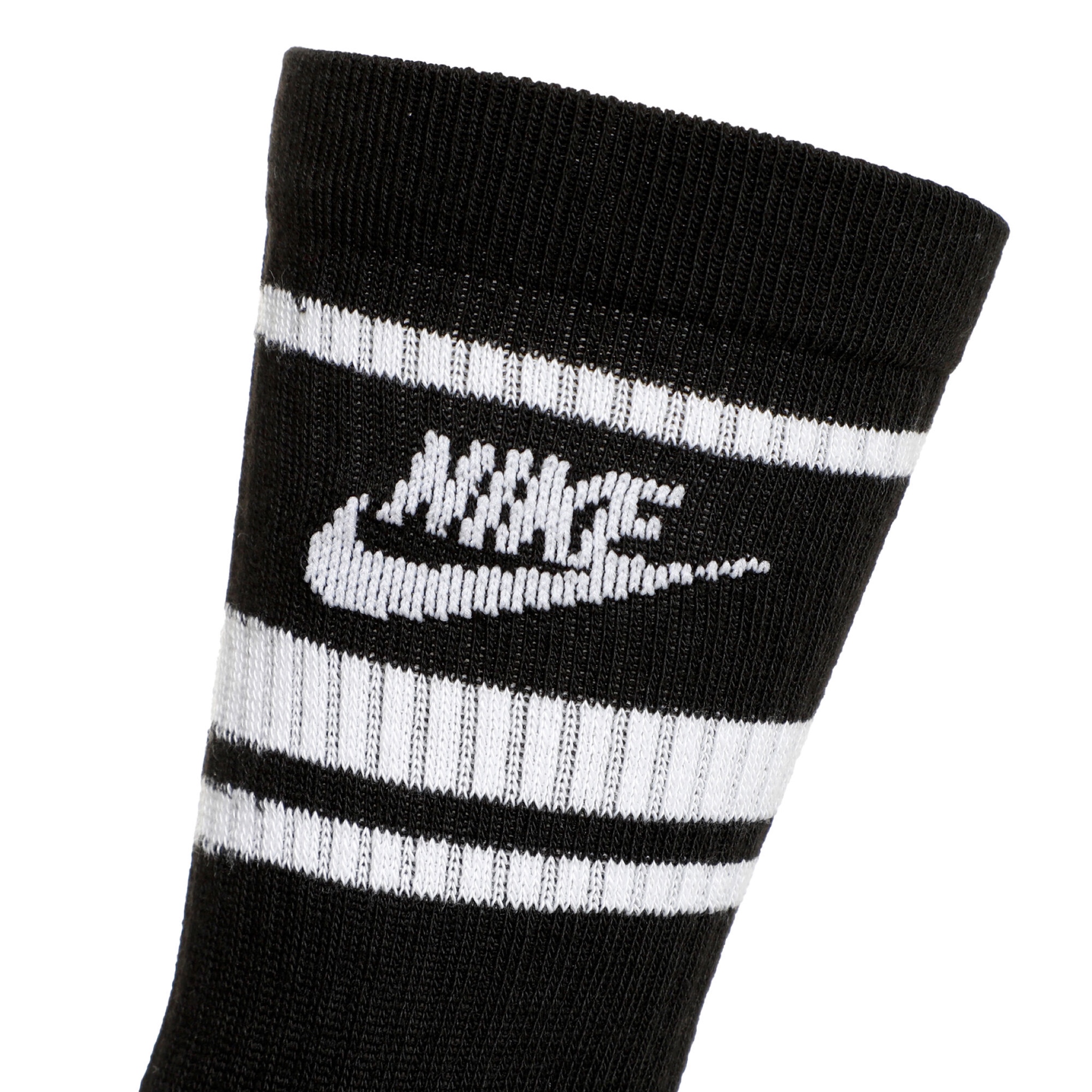 ถุงเท้า Nike Dri-Fit Swoosh Fly Crew Socks ‘BLACK’ (M,L)