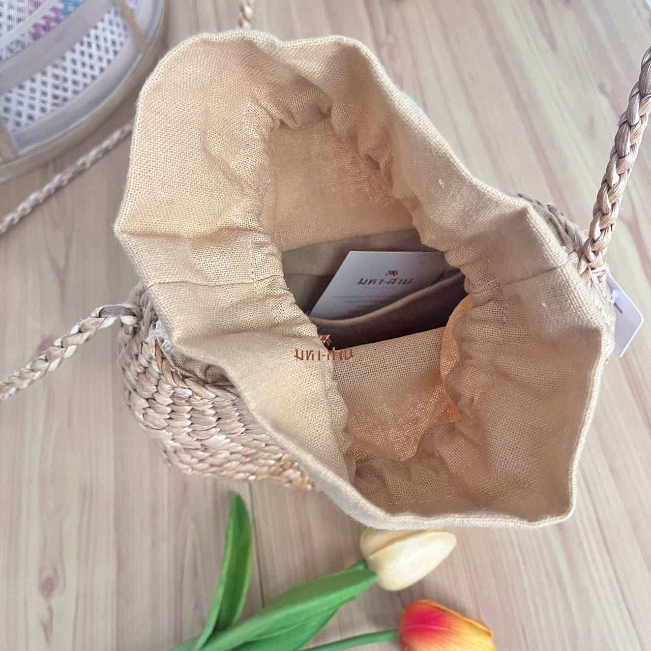 กระเป๋าสานสะพาย กระเป๋าผักตบชวา