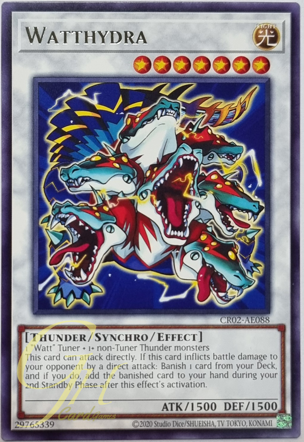 Yugioh [CR02-AE088] Watthydra (Rare)