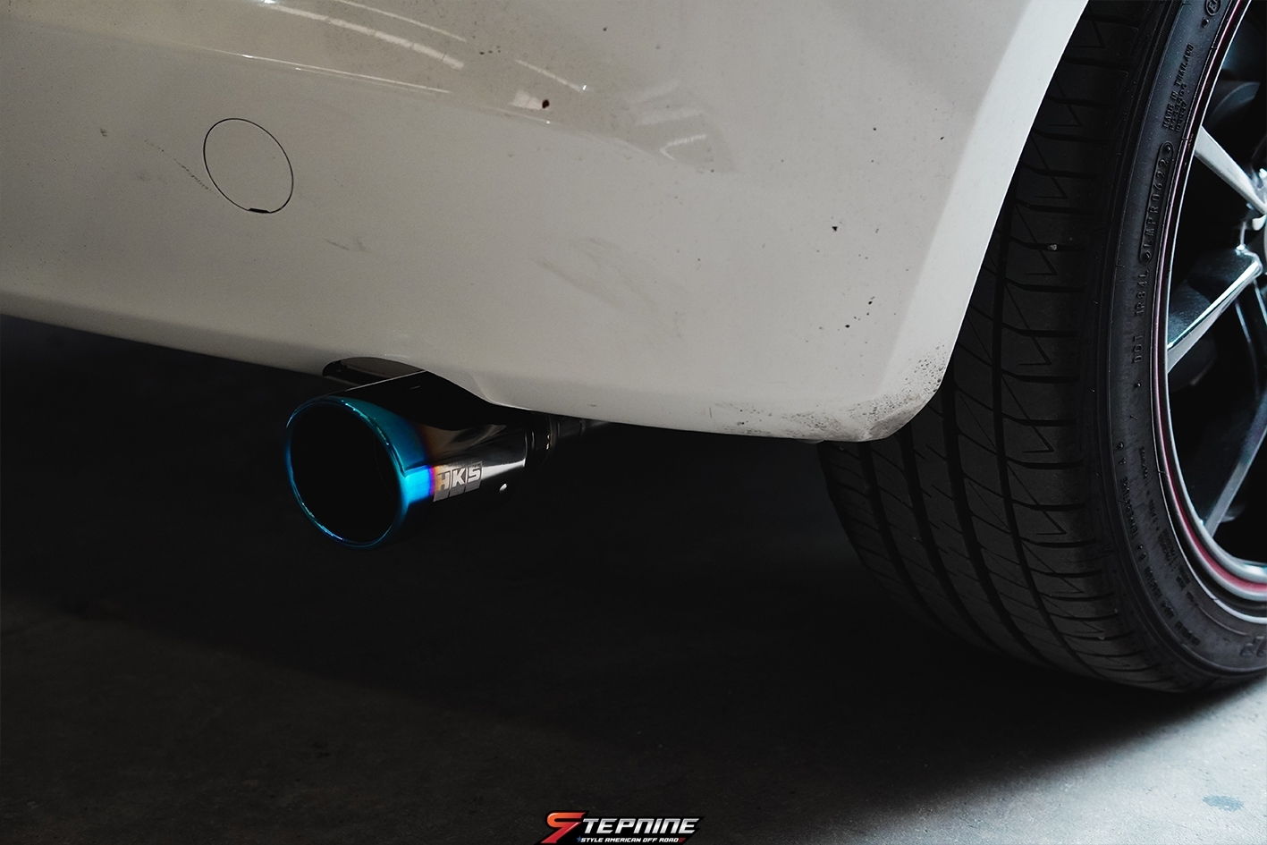 ท่อ HKS ปลายไทเทเนียม ของแท้จากญี่ปุ่น ใส่ JAZZ รหัส ZH002 ที่ STEP9