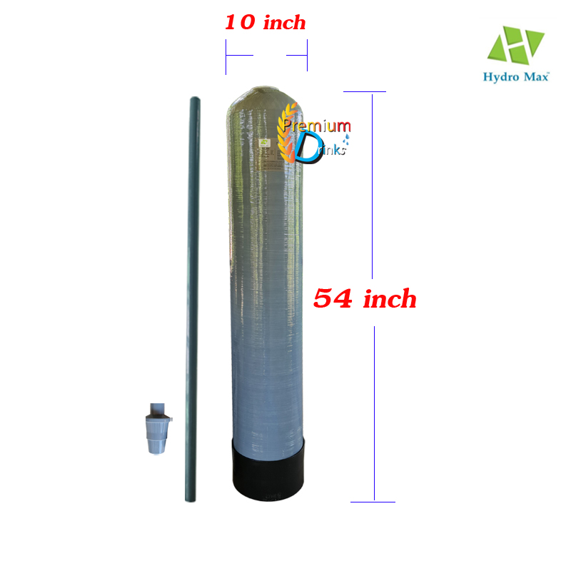ถังกรองน้ำใช้ไฟเบอร์ ขนาด 10x54 นิ้ว ยี่ห้อ Hydro-max (Grey)
