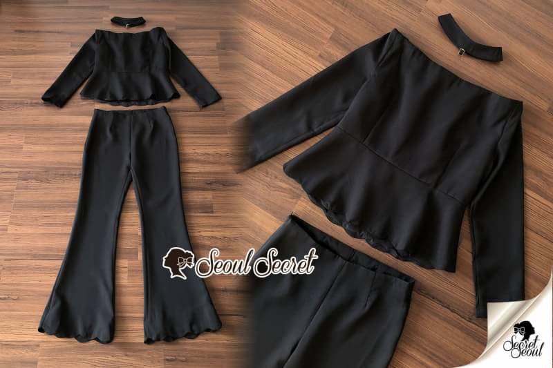 ชุดเซ็ทเสื้อ+กางเกง+สร้อยคอ