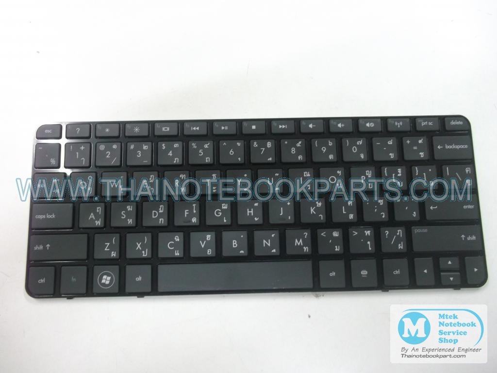 MT03996 คีย์บอร์ดโน๊ตบุ๊ค HP mini 210 - 588115-B31, HMB3330AQA28 , AENM6R00410, AENM6-00110 , NM6 Notebook Keyboard (สีดำ สินค้าใหม่ แป้นพิมพ์ ไทย-อังกฤษ) 1