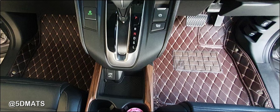 พรมปูพื้นรถยนต์ 6D HONDA CR-V G5 (5ที่นั่ง) ปี2017-21 พรม6D QJ VIP หนาพิเศษ รวมแผ่นท้าย ปิดเบาะ เต็มคัน