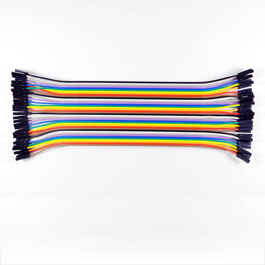 สายไฟต่อวงจรทดลอง IDC 40 เส้น แบบตัวเมีย ทั้งสองด้าน ยาว 8 นิ้ว (Jump wire)