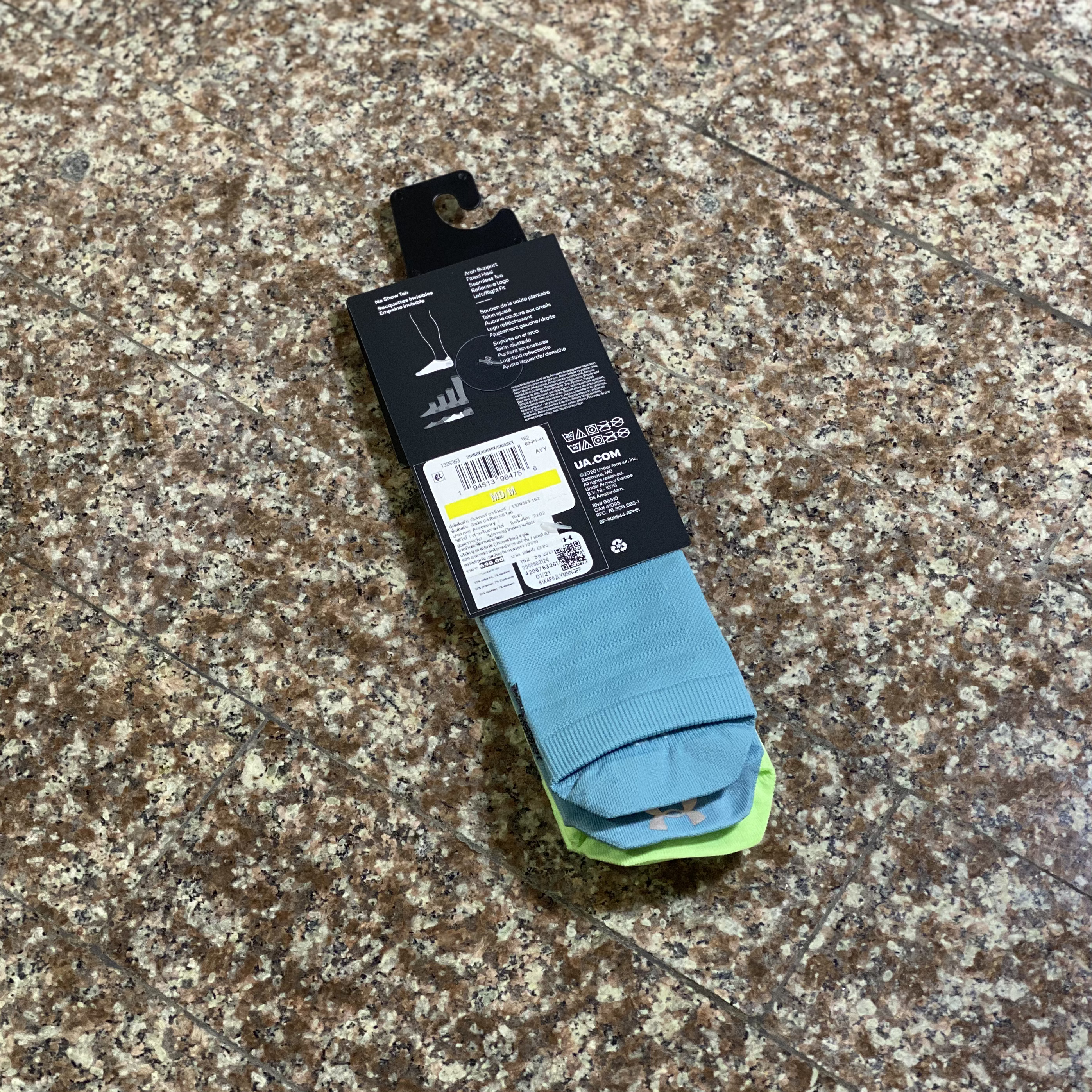 ถุงเท้าวิ่ง Under Armour NS Tab Running Socks #แพคคู่ (LG)