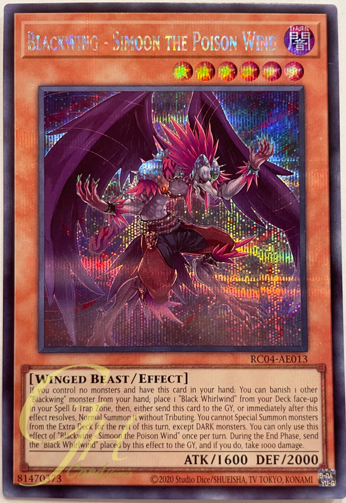 Yugioh [RC04-AE013] Blackwing - Simoon the Poison Wind (Secret Rare)