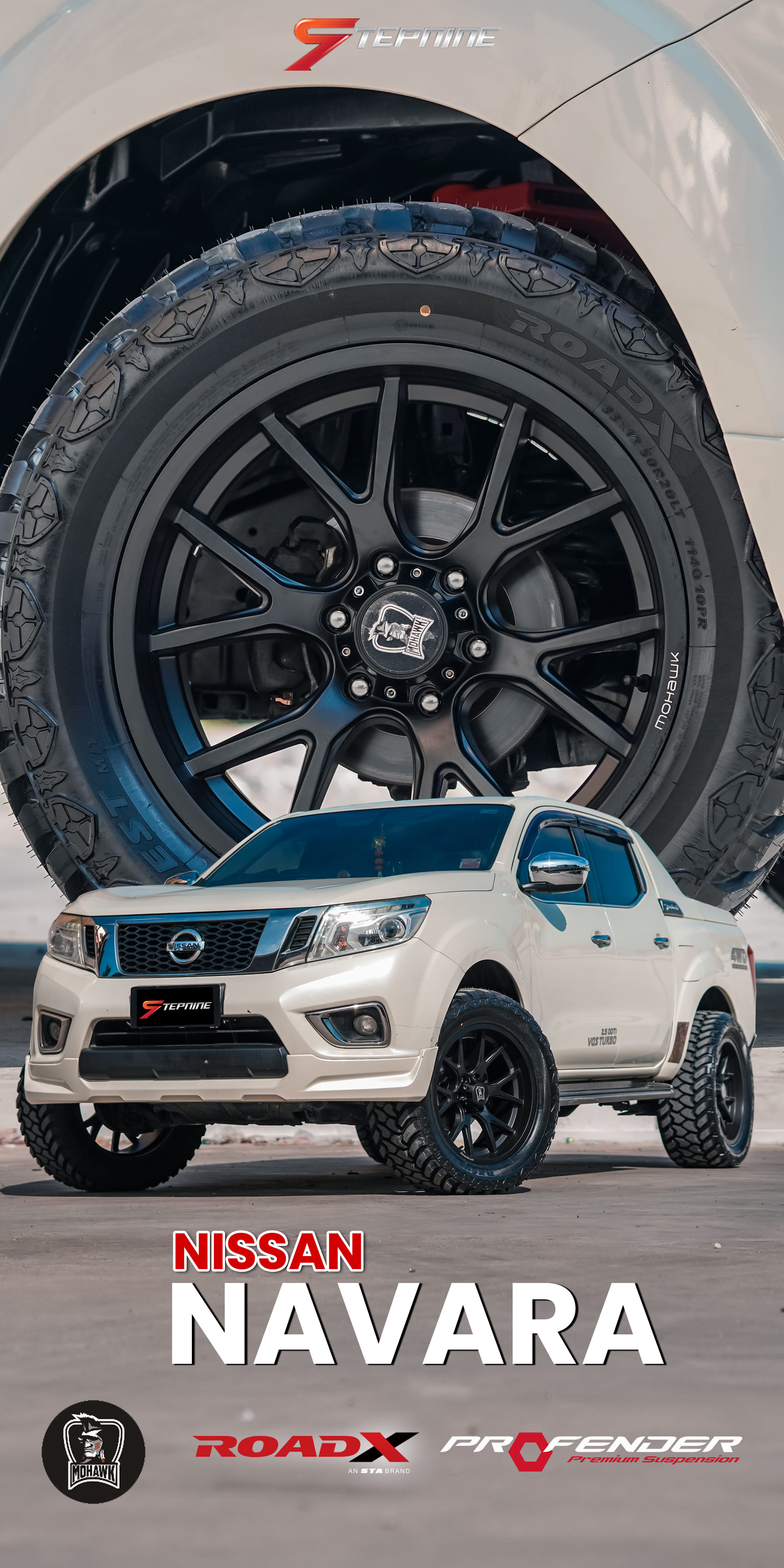 NISSAN NAVARA ทรงเมกา ล้อลายเขากวางยอดฮิต
