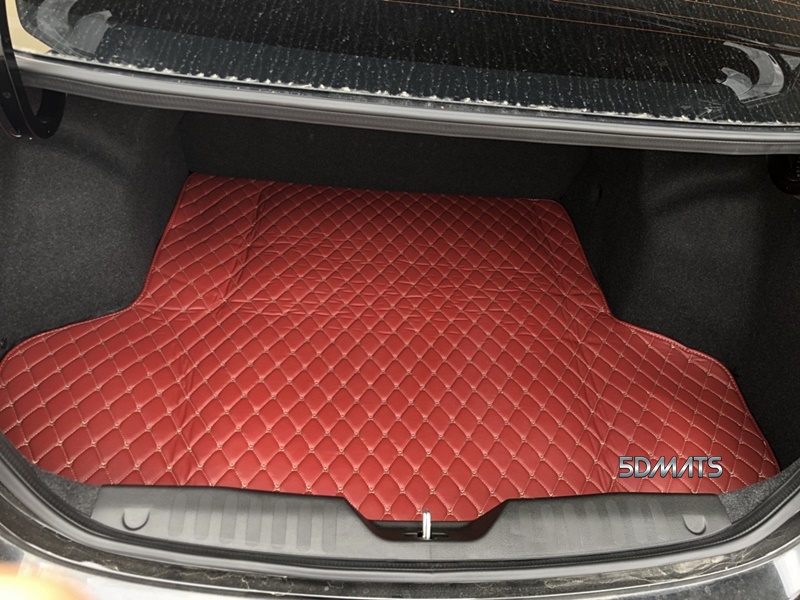 พรมปูพื้นรถยนต์6D LANCER EX รุ่น VIP สีไวน์แดง หนาพิเศษ รวมแผ่นท้าย