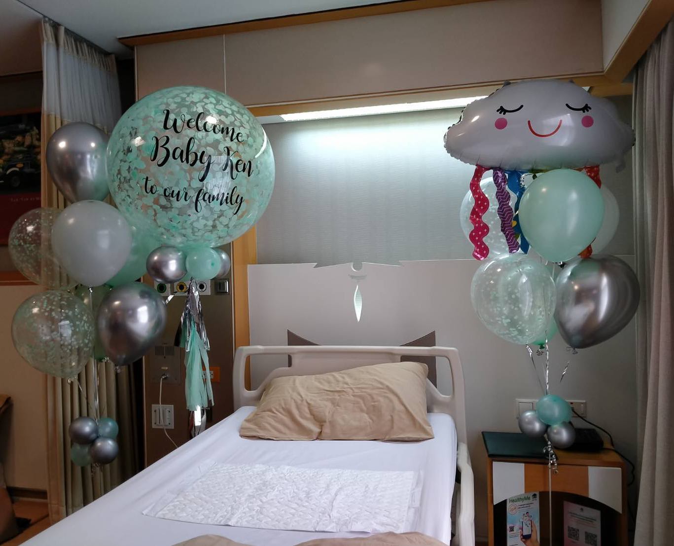 Set welcome baby 36-inch (14pcs) (with helium)