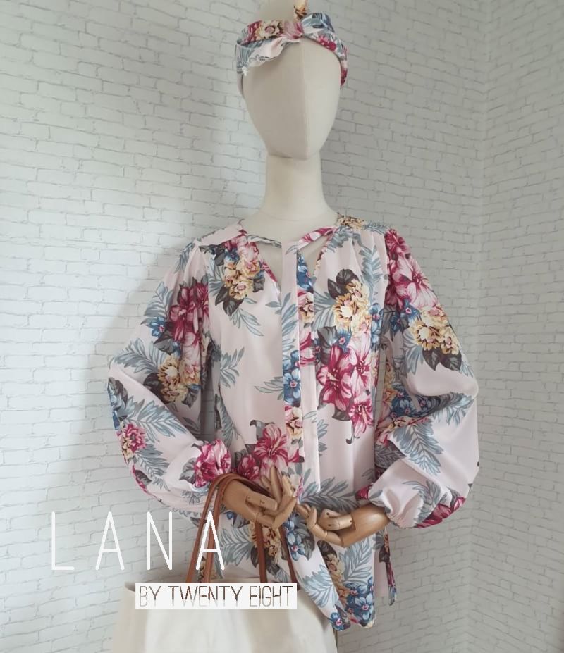 เสื้อแขนยาวใส่เป็นมินิเดรสได้ ลายดอก